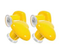 ULTECHNOVO 4 Pezzi Pulsante per Water a Forma di Cuore in Ceramica Gialla Assistente Versatile e Facile da Installare per Bagno