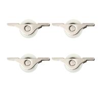 ULTECHNOVO 4 Pezzi Ruote per Porte Scorrevoli in Nylon Argento Diametro 29mm, Resistente alla Ruggine e All'usura, per Porte Scorrevoli e Armadi Moderni