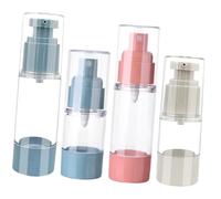 ULTECHNOVO 4 pezzi Vuoti Airless da Viaggio per Lozione e Spray Pompe Pressurizzate in Materiale As Resistente e Sicuro Design Compatto per Cosmetici e Skincare per Borsa e Colore Casuale