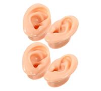 ULTECHNOVO 4pezzi Orecchio in Silicone Realistico Supporto Per Orecchini Da Espositore Manichino Flessibile Per Pratica Di Piercing Vetrina Per Gioielli Anatomia Dettagliata