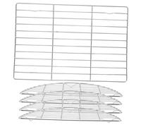 ULTECHNOVO 5 Pezzi Barbecue in Acciaio Inossidabile Rinforzato Rete da Cottura Tonda e Quadrata con Piedini per Grill Forno Vaporiera e Friggitrice ad Aria Adatta per Cucina Coreana e Uso