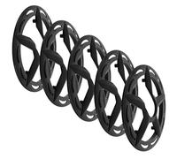 ULTECHNOVO 5 Pezzi Copri Pignone Bicicletta 42t 4 Fori Nero in Plastica | Chainring 42tooth, 5 Fori e 4 Punti di Fissaggio, Leggero e Facile da Installare