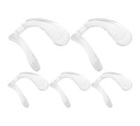 ULTECHNOVO 5 Pezzi Naselli in Silicone Antiscivolo per Occhiali, Supporto Morbido per Naso, Riduce Dolore e Disagio, Adatti a Montature Complete, Colore Bianco