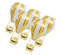 ULTECHNOVO 5 pezzi Palloncini Forma Alluminio Oro per Compleanno Shower e Decorazioni Festa Eleganti e Resistenti