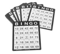 ULTECHNOVO 50 Pezzi Carte Bingo Forniture Creative Per Giochi Di Bingo Offerta Di Giochi Di Feste Di Carta Giocattolo Per Lo Sviluppo Intellettuale Gratta Le Carte Da Gioco Nero Carta