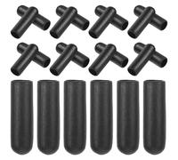 ULTECHNOVO 50 Pezzi Fermacorda in Plastica Nera 6x22mm per Cordini Fai da Te, Chiusure Coulisse e Stringere estremità Cavi, Fermacavi per Abbigliamento e Decorazioni Cordino, per Uso