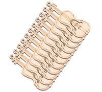 ULTECHNOVO 50 Pezzi Fette di Legno Vuote a Forma di Violino Ciondoli Decorativi Fai da Te per Accessori Artigianali Leggeri per Graffiti e Ornamenti da Appendere