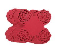 ULTECHNOVO 50 Pezzi Pirottini per Muffin con Design Intagliato Rosa Rosso per Matrimoni e Feste Cupcake Liner Sicuri per Alimentare Decorazioni Leggere e Facili da Usare