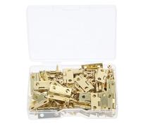 ULTECHNOVO 50 Pezzi Set di Mini Cerniere in Ferro 18x16mm con 200 Viti 7mm, Design Compatto e Installazione Facile per Mobili in Miniatura e Artigianato Fai da Te