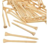 ULTECHNOVO 50 Pezzi Tee Tee da Golf in bambù 83mm Supporti per Palline da Golf Sostituibili Punte Pratiche per Allenamento Indoor e Outdoor Eco-compatibili per Uso Professionale