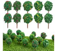 ULTECHNOVO 50pezzi Miniature Trees Per Decorazioni Creative Alberi Realistici Plastica Per Villaggi e Paesaggi Miniatura Per Ferrovie e Giardini Incantati