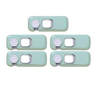 ULTECHNOVO 5pezzi Serratura di Sicurezza per Ragazzo Ragazza Autoadesiva Serrature per Armadietti e Finestre Materiale di Resistente Blocco Multiplo Pratico per Casa senza Tracce Dopo Rimozio