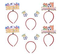 ULTECHNOVO 6 Fasce per Capelli a Forma di Pallone da Calcio, Accessori per Capelli per La Giornata Della Partita di Calcio 2026, Divertenti Fasce per Sportive per Bomboniere per Feste di Ragazzi E