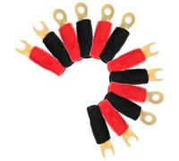 ULTECHNOVO 6 Paia Kit di Connettori Termorestringenti per Cavi Audio Terminali in Ferro e Guaine Isolanti in Pp, Facili da Usare per Aggiornamento Sistema Audio