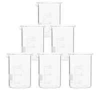 ULTECHNOVO 6 Pezzi Becher in Vetro Resistente al Calore da 25ml per Liquidi Versamento Fluido, per Cucina e Progetti di Laboratorio Chimico