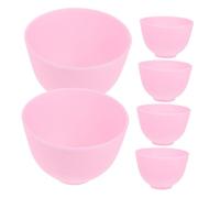 ULTECHNOVO 6 Pezzi Ciotole per Maschera Viso in Silicone Medio Resistenti e Facili da Pulire per Miscelare Trattamenti Skincare Fai da Te e Prodotti di Bellezza