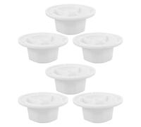 ULTECHNOVO 6 Pezzi Copertura per Dado di Fissaggio Ventola in Plastica Bianca, Compatibile Pale da 12, 14 e 16 Pollici, Design Minimalista per Ventilatori da Tavolo e Piantana
