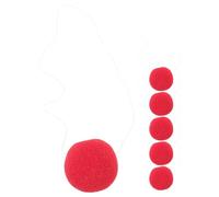 ULTECHNOVO 6 Pezzi Naso da Clown Facile da Pulire Rosso in Spugna Design Divertente e Taglia per Feste Cosplay e Riunioni Familiari