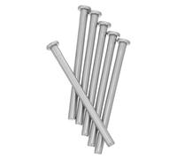 ULTECHNOVO 6 Pezzi Perni per Cerniere Porte Interne, Perno Cerniera a Testa Piatta in Acciaio Inox, 4 Pollici, Argento, per Porta in Legno e Armadio, per Studi e Camere