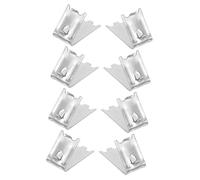 ULTECHNOVO 8 Pezzi Clip Supporto Ripiano in Inossidabile per Congelatore e Frigorifero Ganci Resistenti Antiscivolo per Scaffali Raffreddatori e Vetrine Bevande