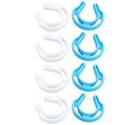 ULTECHNOVO 8 Pezzi Fermo Porta di Sicurezza in ABS, Versione C | Colore Blu o Bianco, per Casa e Camerette, Mantiene la Porta Socchiusa e Protegge le Finiture