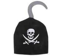 ULTECHNOVO 8 Pezzi Gancio da Pirata Accessorio Realistico e Leggero in Plastica Nero per Costume Halloween Unisex per Feste a Tema e Cosplay