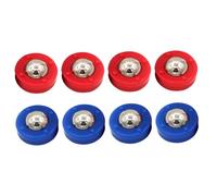 ULTECHNOVO 8 pezzi Pucks Shuffleboard da Tavolo per Blu e Rossi Rotolanti in Acciaio e Plastica Accessori per Giochi di Calcio da Tavolo e Feste Leggeri e Resistenti Facili da Trasportare e