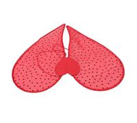 ULTECHNOVO Accessori Costume da Angelo a Forma di Cuore Nero 53x50 Cm, Piumate Cosplay Donna per Feste di San e Party in Maschera