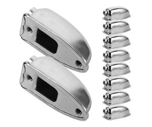 ULTECHNOVO Accessori per Batteria 10 Pezzi Tiranti Metallici per Tom e Rullante Blocchetti in Metallo, Ganci Regolabili, Compatibili Vari Modelli, per Musicisti in Studio e Live