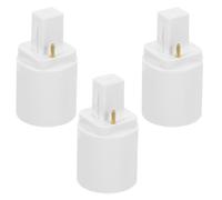 ULTECHNOVO Adattatore Materiale Rame Nichelato Ignifugo Lampadina G24d 3 Pezzi per E27 Base a 2 Pin, Conversione senza Interruzioni per Uso Domestico e Negozi