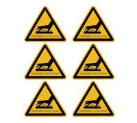 ULTECHNOVO Adesivi di Avvertimento per Alte Temperature 6pezzi Autoadesivi Triangolari Resistenti al Calore per Segnaletica di Sicurezza Industriale e Macchinari Sul Posto di Lavoro