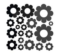 ULTECHNOVO Adesivo Murale Artistico 3d Specchio e Fiori 30x30 Cm, Decorazione Autoadesiva per Cameretta, Decorazione Parete Fai da Te per Camera da Letto e Soggiorno, Rimovibile