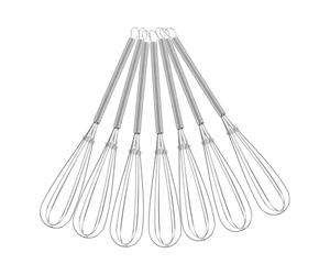 ULTECHNOVO Agitatore per Tintura Chioma 7 Pezzi in Acciaio Inox, Riutilizzabile e Facile da Pulire, per Miscelazione Manuale di Crema e Colore a Casa e Parrucchieri