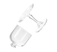 ULTECHNOVO Alzatina Mini in Vetro con Cupola Trasparente per Dolci e Cupcake Piatto Espositore Compatto per Torte e Dessert per Feste Cucina e Negozio