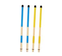 ULTECHNOVO Bacchette Percussioni Professionali in Legno 19 Fascetti 4 Pezzi Materiale Sintetico per Esercizi Giornalieri e Performance di Batteria Colore Assortito Colore Casuale