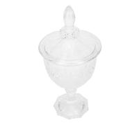 ULTECHNOVO Barattolo Vetro Trasparente con Tappo Sealing Jar per Dolci e Snack Vaso Decorativo Europeo con Design Rilievo Contenitore e e Feste