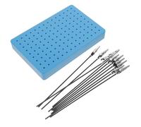 ULTECHNOVO Base Supporto per Verniciatura Modelli con Clip a Molla Blu e Asta in Metallo Porta Clip per Modellismo e Aerografia Accessorio Fai da Te per Pittura Miniature