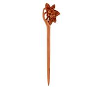 ULTECHNOVO Bastoncino per Chioma Resistente che Non Spezza i Chioma in Legno Marrone Vintage Semplice Elegante per Acconciature DIY e Performance Femminili
