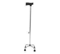 ULTECHNOVO Bastone da Cammino Telescopico in ABS con Impugnatura Ergonomica e Base Quadripode Antiscivolo per Persone con Difficoltà Motorie Uso Interno ed Esterno