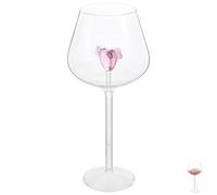 ULTECHNOVO Bicchiere da Acqua Stelo in Vetro Resistente Tazza Trasparente per Bevande Fredde e Calde Design Compatto ed Elegante per Uso Domestico e Asporto