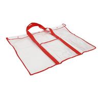 ULTECHNOVO Borsa Porta Poster Trasparente in Plastica Resistente Maniglia Singola e Bottoni a Pressione, Organizer Pieghevole per Strumenti da Pittura, Supporto Salvaspazio per Artisti