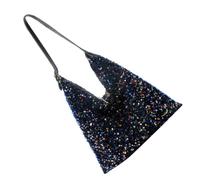 ULTECHNOVO Borsa Tracolla da Donna in Pu Paillettes Nere, Resistente e Confortevole, Design alla Moda per Diverse Occasioni Casual