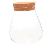 ULTECHNOVO Bottiglia in Vetro Trasparente con Tappo Sughero per Micro Paesaggi Barattolo Ecologico Piccolo per Piante Contenitore Decorativo e Ufficio
