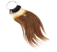 ULTECHNOVO Campioni di Colore dei Chioma Veri Set da 30 Ciocche di Chioma Umani Test per Parrucchieri Formazione e Centri Estetici Scala Tonalità Castano Scuro