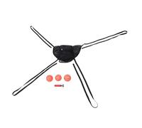 ULTECHNOVO Canestro da Basket per Trampolino, Supporto Pieghevole in PVC, Epe, Oxford e PE, Nero, con Pallone e Pompa, e Famiglie, Uso Interno ed Esterno