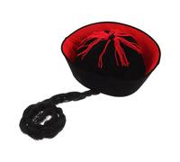 ULTECHNOVO Cappello nero gioco di ruolo con cappello cinese cappello novità cappello dell'imperatore cinese costume cinese per uomo antico cappello cinese cappelli in costume tessuto broccato