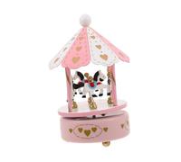 ULTECHNOVO Carillon A Giostra Rotante in Legno con Meccanismo A Carica Manuale, A Forma di Cavallo, per La Cameretta dei Bambini, Decorazione per La Casa.