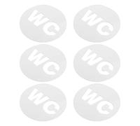 ULTECHNOVO Cartelli Adesivi per Wc in Acrilico Specchiato 12 CM Set da 6 Pezzi Decorazione Autoadesiva per Porta Bagno per Hotel Ristoranti e Uffici Resistente e Facile da Pulire