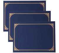 ULTECHNOVO Cartelline Porta Documenti con Design Classico Set da 3 in Navy per Certificati Resistente e alla Maggior Parte dei