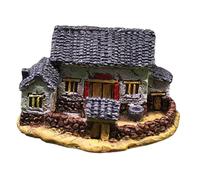 ULTECHNOVO Casa di Villaggio in Miniatura in Resina Stile Campestre Caldo Statuetta di Casa per Decorazioni di Esterni Case delle Fate Case in Miniatura per Villaggio